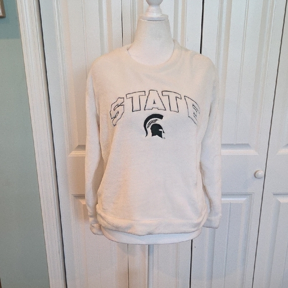 Michigan State Spartans Fleece Sweatshirt - Go Green! Women's Size XL - Picture 1 of 10